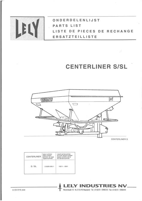 Please email with any questions. . Lely spreader parts diagram